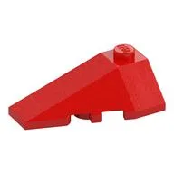 Brick Wedged, Sloped 4 x 2 Triple Left, Red