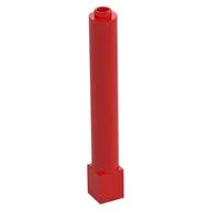 Support Round 1 x 1 x 6 Solid Pillar, Red