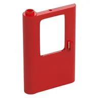 Door 1 x 4 x 5 Train Left - Thick Support Bottom, Red