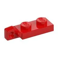 Hinge Plate 1 x 2 Locking with 1 Finger On End, without Groove, Red