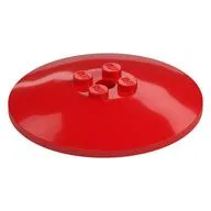 Dish 6 x 6 Inverted (Radar) with Solid Studs, Red