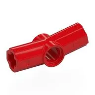 Technic Axle and Pin Connector Angled #7 - 168.75°, Red