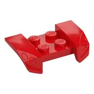Mudguard 2 x 4 with Molded Headlights, Red