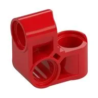 Technic Pin Connector Perpendicular 2 x 2 Bent, Red