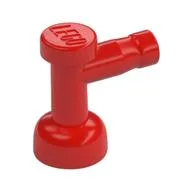 Tap 1 x 1 without Hole in Spout, Red