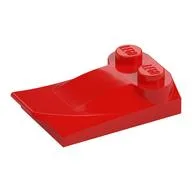 Brick Wedged, Curved 2 x 3 x 2/3 Two Studs, Wing End, Red