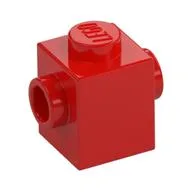 Brick Special 1 x 1 with Studs on 2 Sides, Red