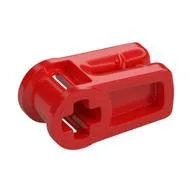 Wire Clip with Axle Hole, Red