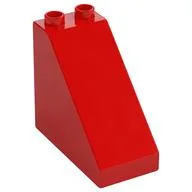 Duplo Brick 4 x 2 x 3 Slope 45°, Red