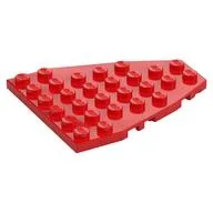 Wedge Plate 7 x 6 Boat Bow with Stud Notches, Red