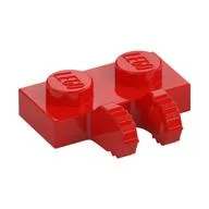 Hinge Plate 1 x 2 Locking with 2 Fingers on Side, 7 Teeth, Red