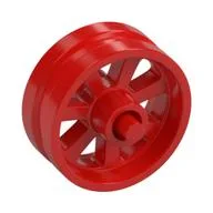 Wheel Centre 15 x 6 City Motorcycle with Stub Axles, Red