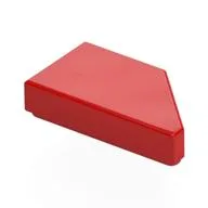 Tile 1 x 2 with Stud Notch Left, Red