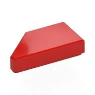Tile 1 x 2 with Stud Notch Right, Red