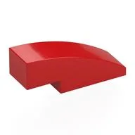 Brick Curved 3 x 1 No Studs, Red