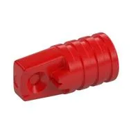 Hinge Cylinder 1 x 2 Locking with 1 Finger and Axle Hole On Ends [No Side Slots], Red