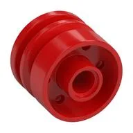 Wheel 18 x 14 with Pin Hole, Fake Bolts and Shallow Spokes, Red
