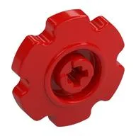 Technic Tread Sprocket Wheel Small 6 Tooth, Red