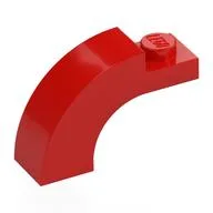 Brick Arch 1 x 3 x 1 2/3 Curved Top, Red