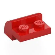 Brick Curved 2 x 2 with 1 x 2 Cutouts, Red