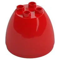 Duplo Egg, Top 4 x 4 x 2 1 / 2, Red