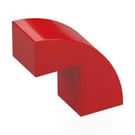 Brick Curved 1 x 2 x 1 2/3 with 1 Cutout, Red