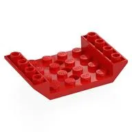 Brick Sloped Inverted 45° 6 x 4 Double with 4 x 4 Recessed and 3 Holes, Red