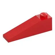 Brick Sloped 18° 4 x 1, Red