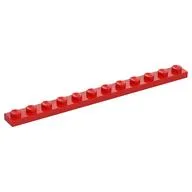 Plate 1 x 12, Red