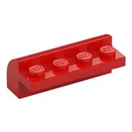 Brick Curved 2 x 4 x 1 1/3, Red