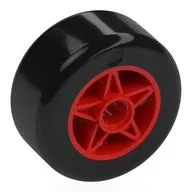 Wheel 30 x 20 with Black Tire Pattern, Red