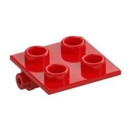 Hinge Brick 2 x 2 Top Plate Thin, Red