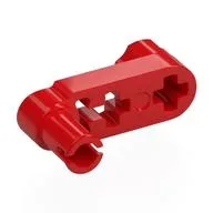Technic Beam 3 x 0.5 Liftarm with Boss and Blocked, Squared Pin Hole, Red