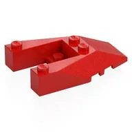 Brick Wedged, Sloped 6 x 4 Cutout, Stud Notches, Red