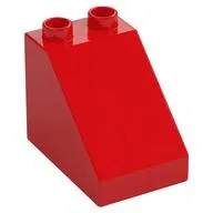 Duplo Brick 3 x 2 x 2 Slope, Red