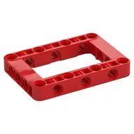 Technic Beam Frame 5 x 7 with 3 x 5 Opening Thick, Red