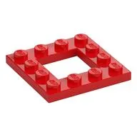 Plate Special 4 x 4 with 2 x 2 Opening, Red