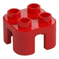Duplo Chair with no Back / Stool, Red