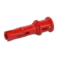 Technic Pin Long with Friction Ridges Lengthwise and Stop Bush [2 Lateral Holes, Small Pin Hole], Red