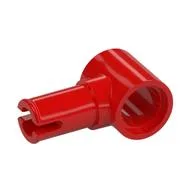 Technic Pin Connector Hub with 1 Pin with Friction Ridges Lengthwise [Centered Friction Ridge], Red