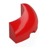 Brick Round Corner 3 x 3 x 1 No Studs, Red