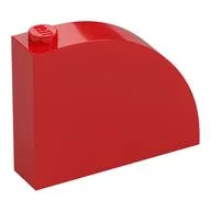 Brick Curved 1 x 4 x 2 2/3, Red