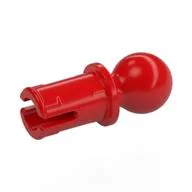 Technic Pin with Friction Ridges Lengthwise and Towball - Round Pin Hole, Red