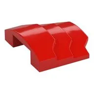 Brick Curved 4 x 3 with 3 Layers, 1 x 3 Cutout on Underside, Red
