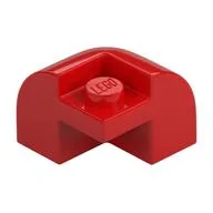 Brick Round, Curved 2 x 2 x 1 1/3, Corner, Red