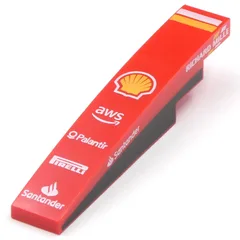 Brick Curved 1 x 6 with Black Sides, White/Yellow Stripes, Yellow Shell, White Sponsors Print, Red