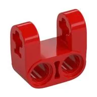 Technic Axle and Pin Connector Perpendicular Double Split [Reinforced], Red