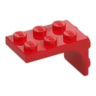 Bracket 2 x 3 - 2 x 2, Curved Sides, Red