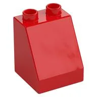 Duplo Brick 2 x 2 x 2 Slope, Red