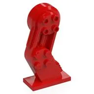 Mech Leg, Left, with Black Pin, Red